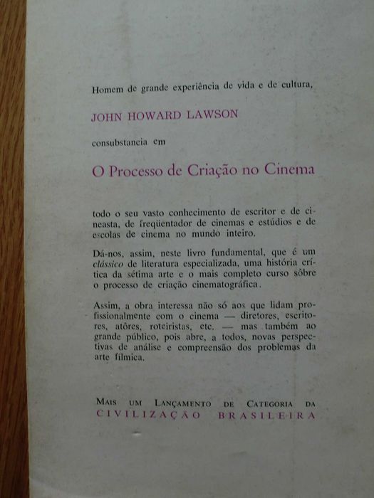 O Processo de Criação no Cinema
de John Howard Lawson