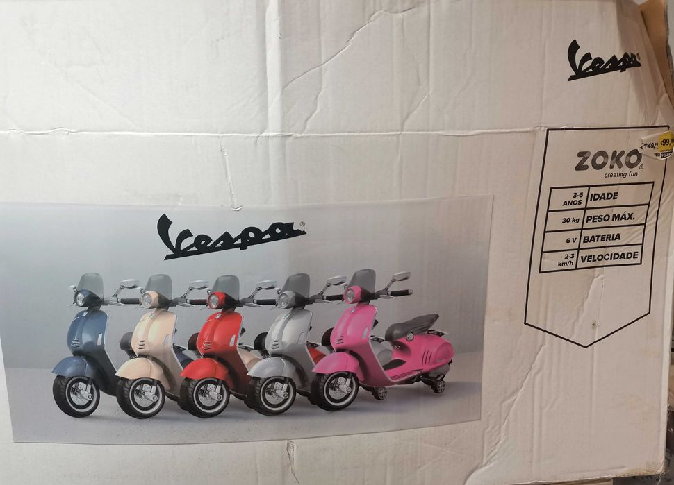 Mota Vespa de Brincar ZOKO [como nova]