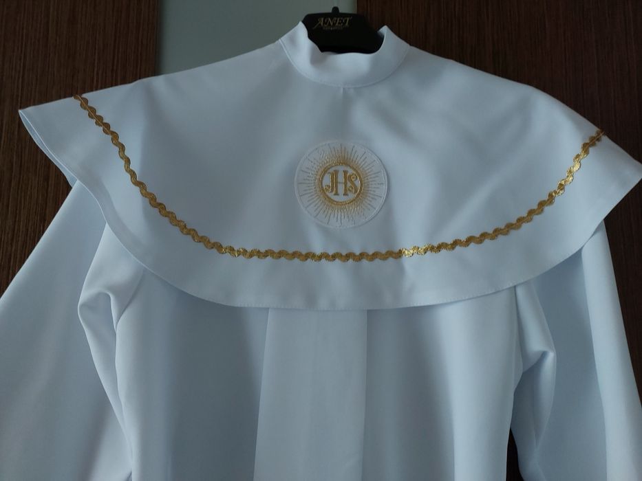 Alba komunijna, rozm 140, (szyta parafia Józefa, Chorzow)