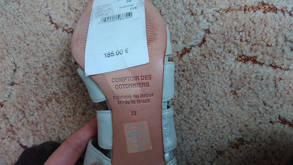 Новые люксовые кожаные босоножки, Франция