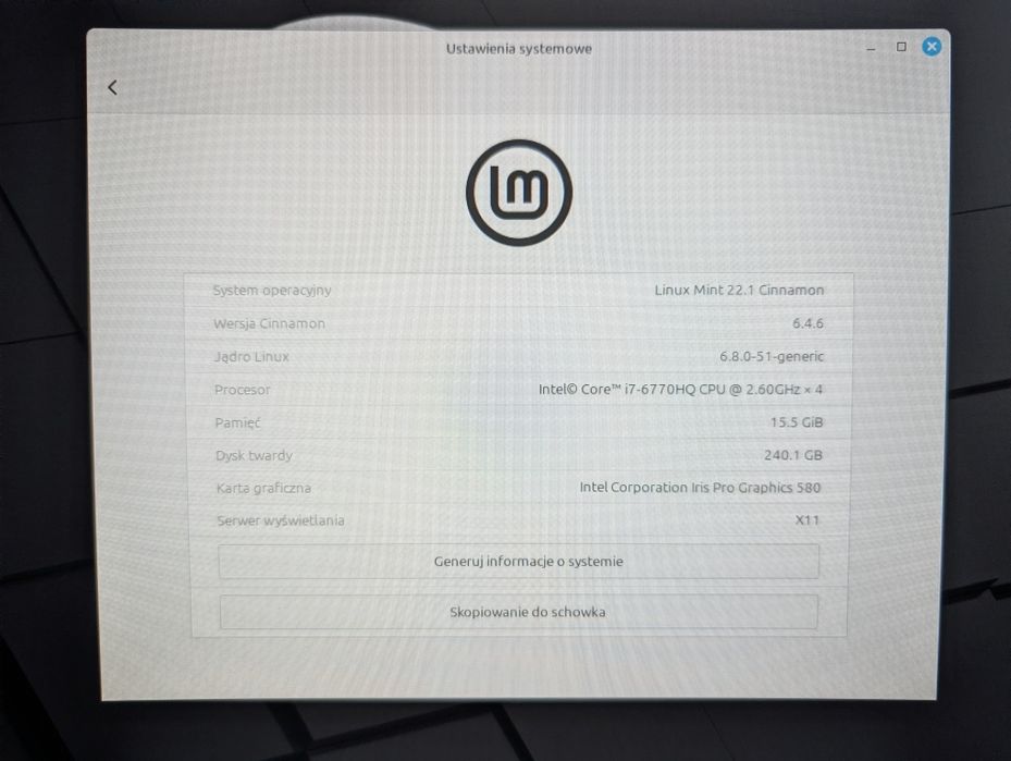 Intel NUC i7-6770HQ 16GB RAM, 240GB NVMe