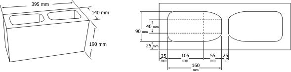 Pustak konstrukcyjny betonowy 39x14cm CJ Blok PBK14