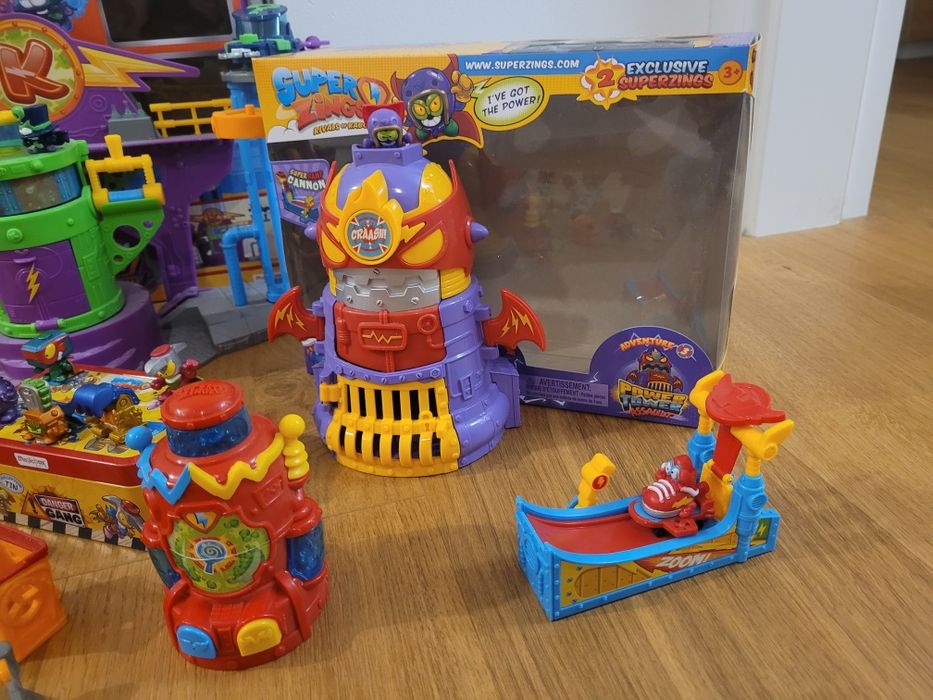 Ogromny zestaw super zings, labolatorium,policja,auto,wieża,zingsy