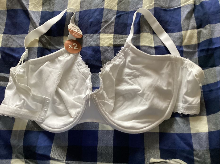 Бюстгалтер хлопковий с широкими бретельками и косточками