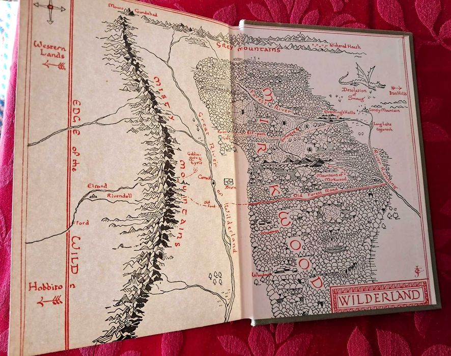 J R R Tolkien - The Hobbit 1959 – 2.ª edição / 11.ª impressão – George Allen & Unwin – Ilustrado pelo autor