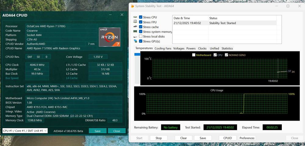 Ексклюзив! безшумний ПК під стільницю Ryzen 7 5700G\32GB\1TB SSD\WiFi