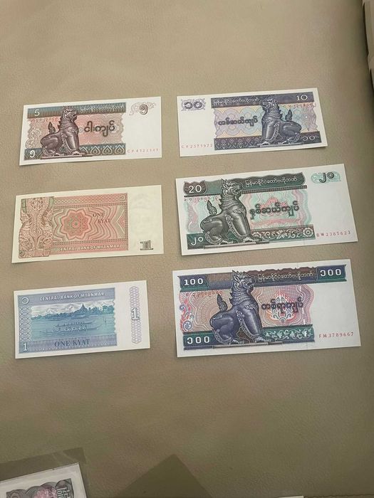 CONJUNTOS DE NOTAS DO Myanmar