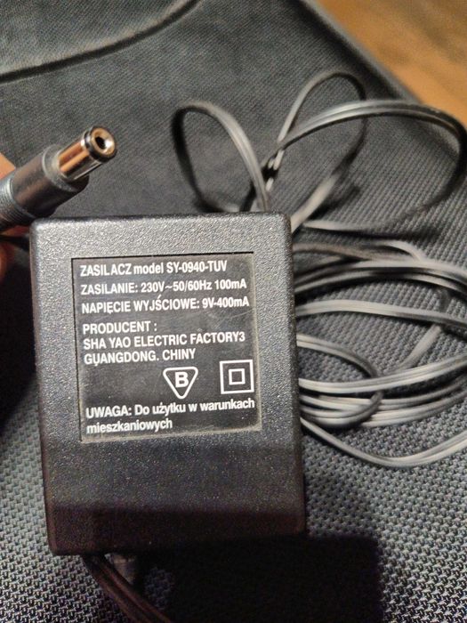 Zasilacz SY-0940-TUV 9v 40ma  100ma