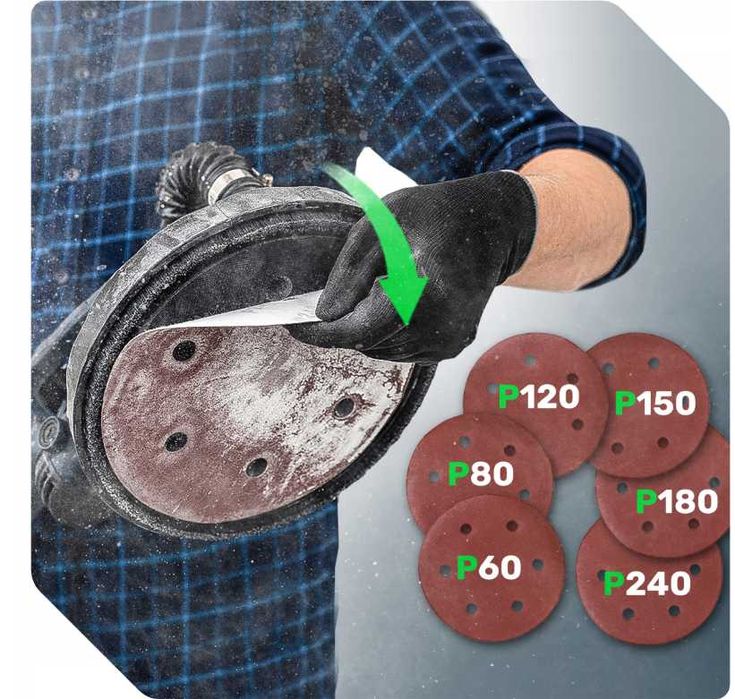 Szlifierka Do Gipsu Żyrafa 2200W Led Regulacja Papier 6 Torba NOWA