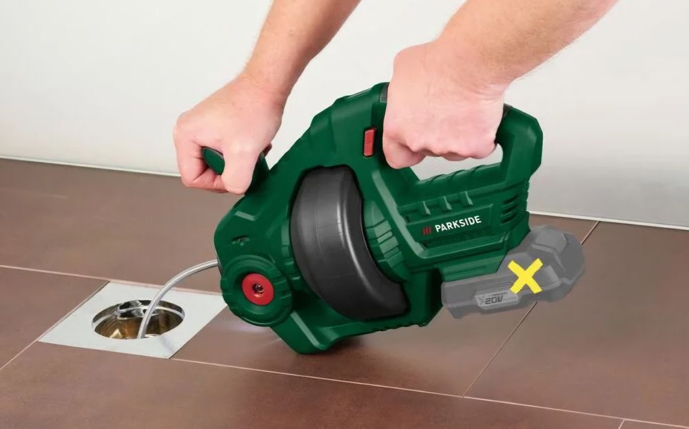 Desentupidor de ralos recarregável 20V parkside