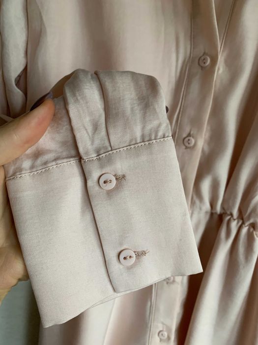 ZARA różowa nude sukienka krótka S