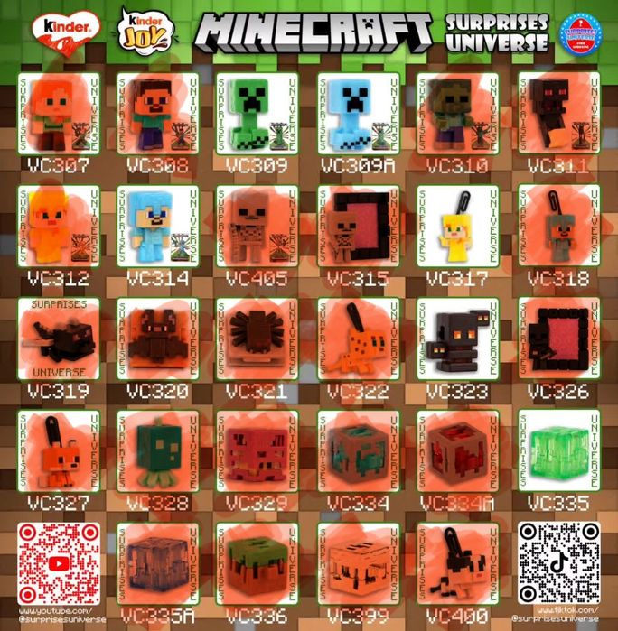 Фігурки Minecraft Kinder Joy