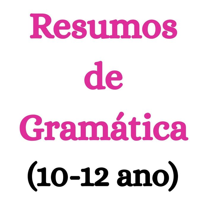 Resumos de gramática (PDF)