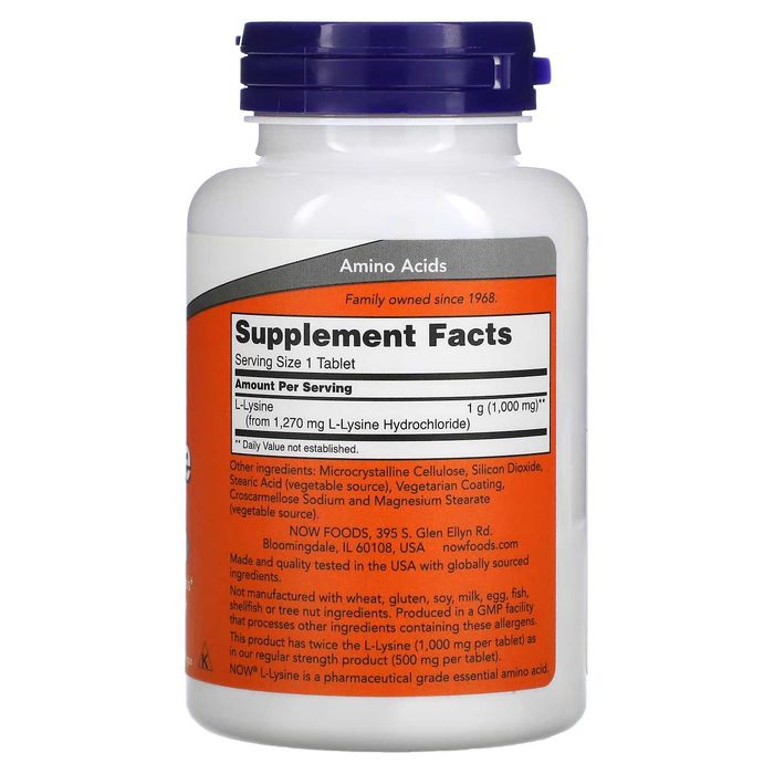 Now - L-Lysine (1000mg) 100 tabs