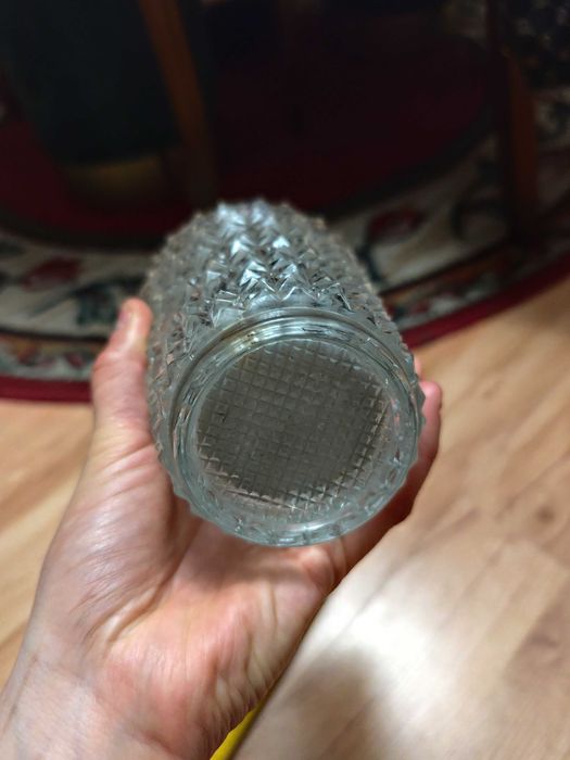 Lodowy grys wazon loft grube szkło Niemen