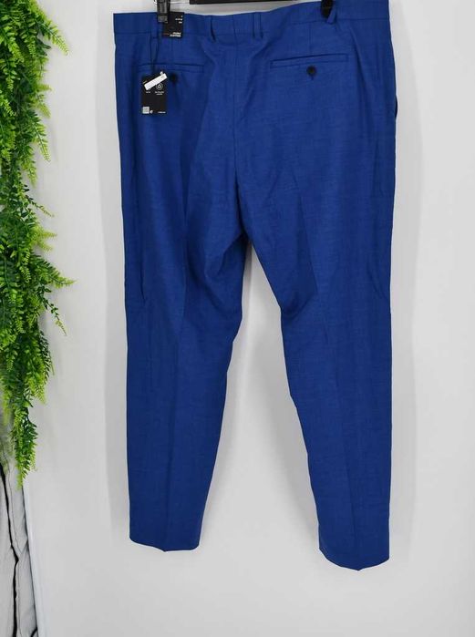 Eleganckie spodnie garniturowe C&A regular fit 60 niebieskie
