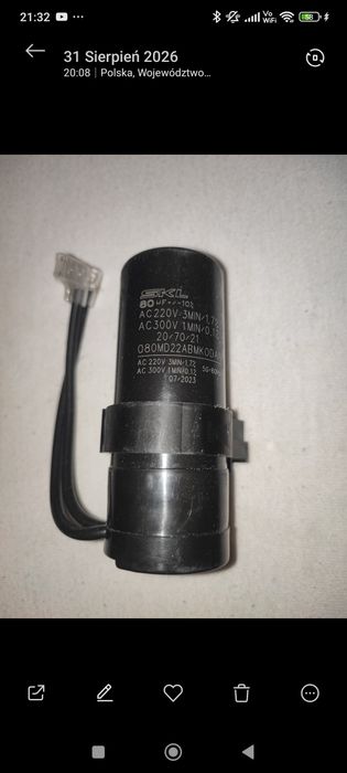 kondensator silnikowy (rozruchowy / pracy) SKL