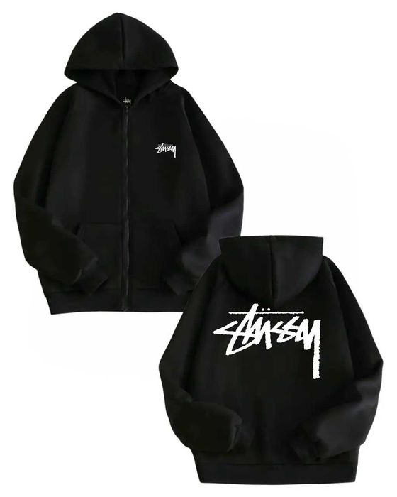Зип худи толстовка на молнии замке Stussy Logo унисекс Стусси Стасси