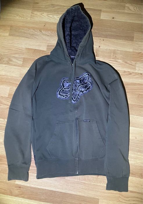 Зип худи fox зеленого цвета L размер