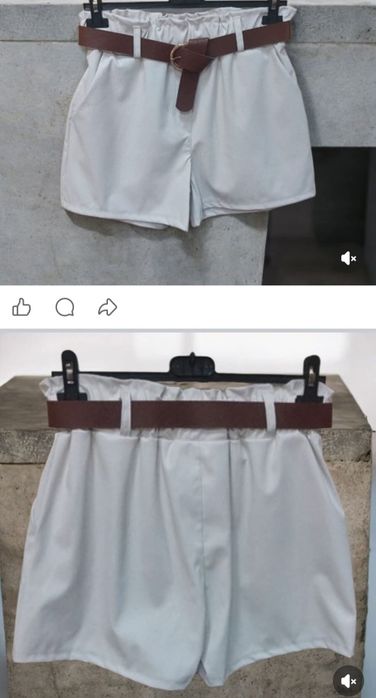 Damskie spodenki z ekoskory