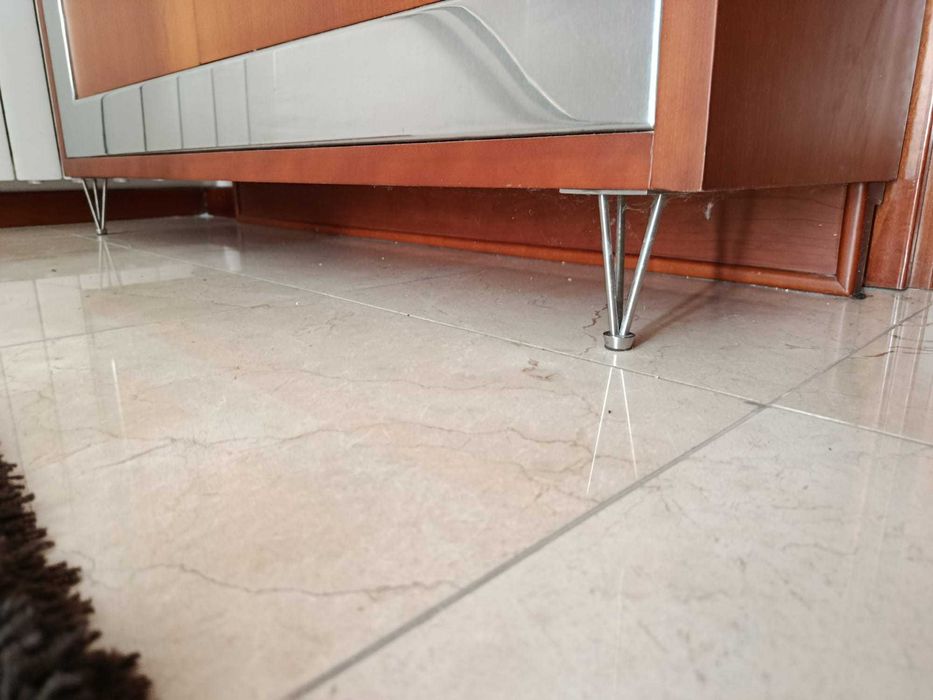 Movel Multifuncional Madeira e Inox Polido