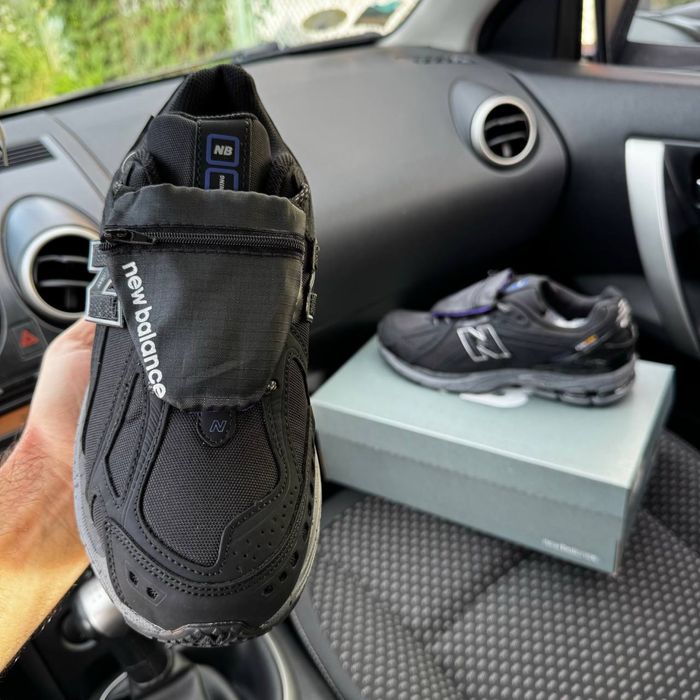 Чоловічі термо кросівки нюбеланс чорні і сірі New balance 1906 Cordura