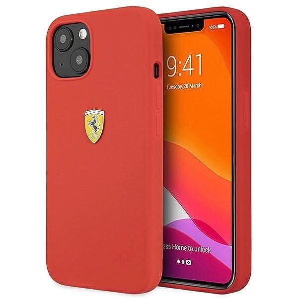 Etui Ferrari Silicone na iPhone 13 mini - czerwone