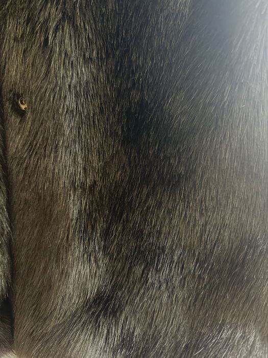 Casaco de pelo preto