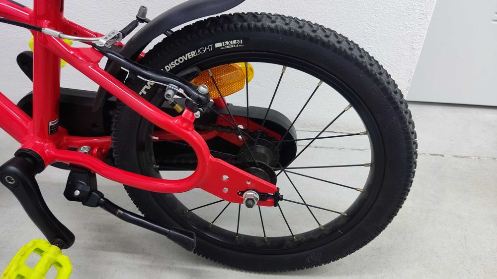 Bicicleta de criança 4-6 anos 900 alu racing 16 polegadas vermelha - btwin