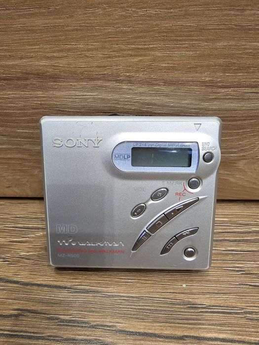 Sony Walkman MD MZ-R500 | Srebrny | 100% SPRAWNY | + Dysk MiniDisc
