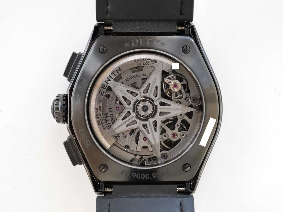 Zenith Defy El Primero 21 Black Ceramic Chronograph Skeleton Dial 44