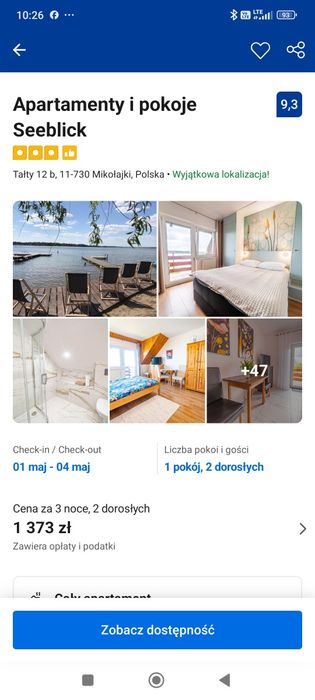 Apartament pokój domek nad jeziorem Mikołajki 4 km