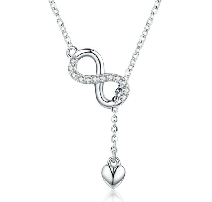 Продам красивую серебряную цепочку 925 с подвеской бесконечность