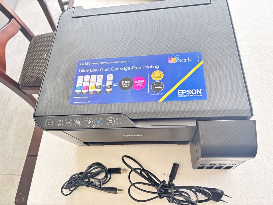 Drukarka WiFi EPSON z tuszem L3150, sprawna