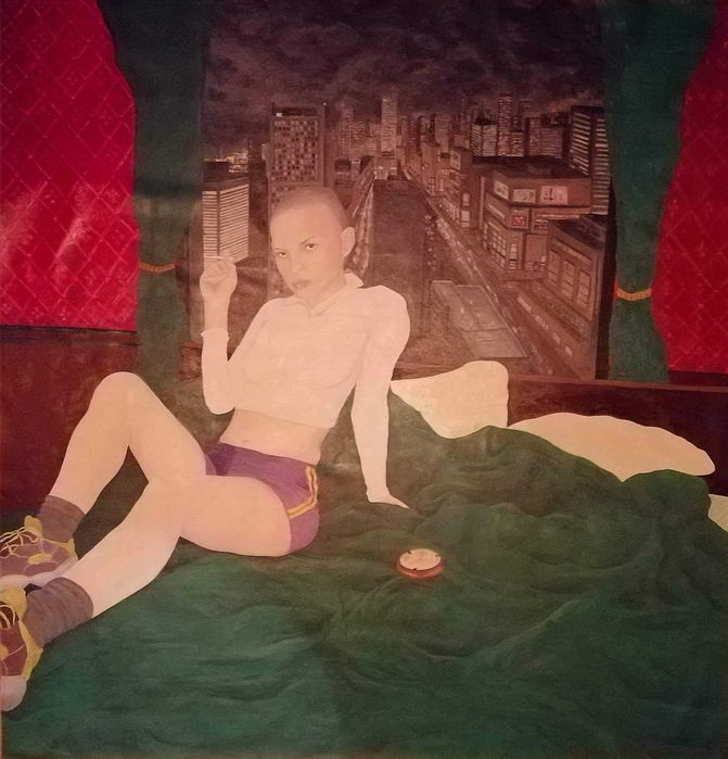 Quadro pintado a óleo