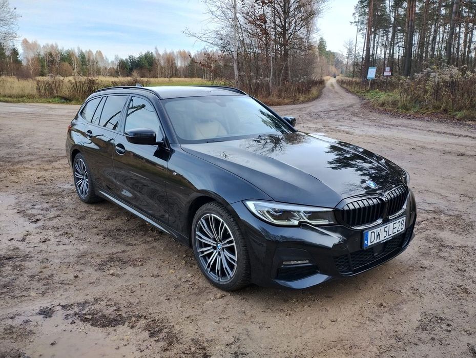 BMW Seria 3 BMW 318d MHEV G21 M Sport, lasery, beżowe skóry, hak, cesja