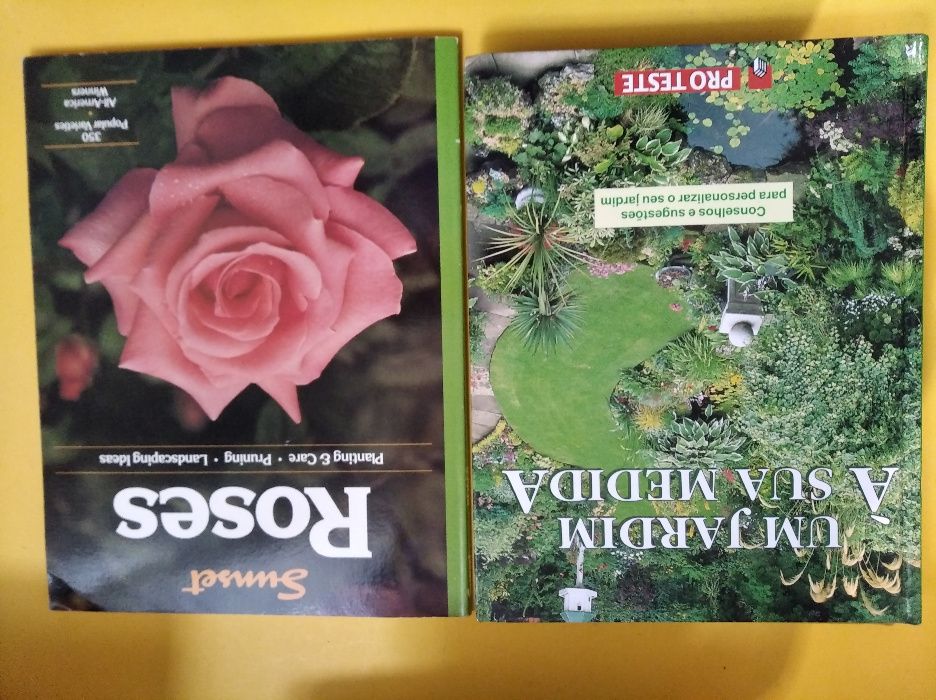 Diversos livros sobre plantas, flores e plantas medicinais