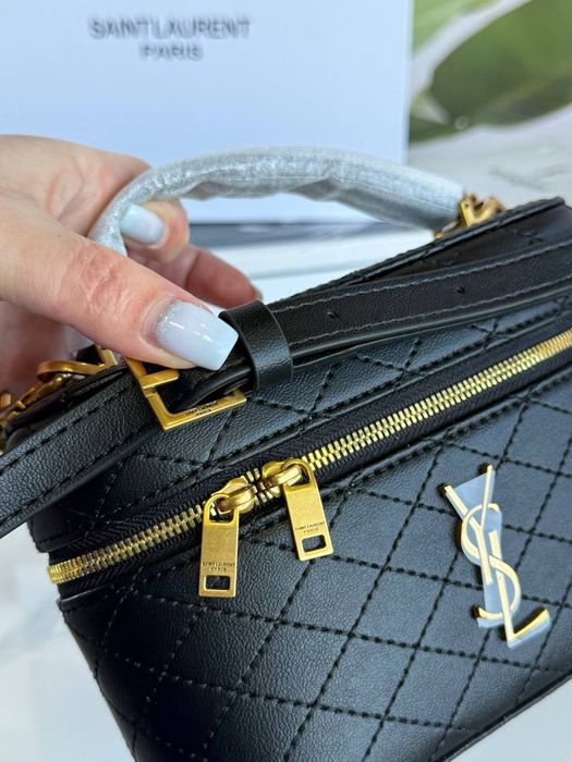 Жіноча сумка YSL чорна | люкс стиль | комплект коробка + пильник