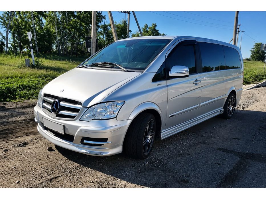 Mercedes Vito W639 2004-2014 рр. Накладка на бампер BRB V1 (під фарбування) 2004-2010 рік