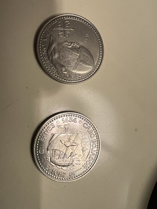 Moedas 100 escudos  - Gil Eanes 1987 e D. Afonso Henriques 1985