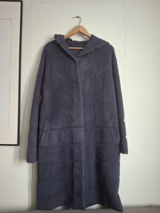 Płaszcz damski granatowy