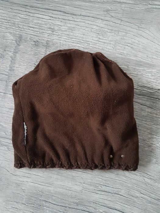 Wełniana czapka Stormberg damska brązowa z polarową podszewką