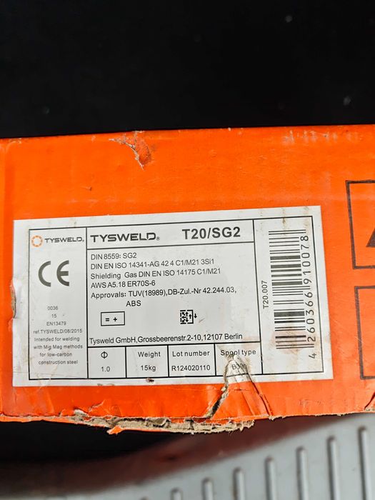 Drut spawalniczy Tysweld 1.0 15kg