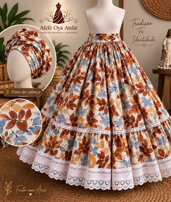 Roupa de Santo 5 metros de roda