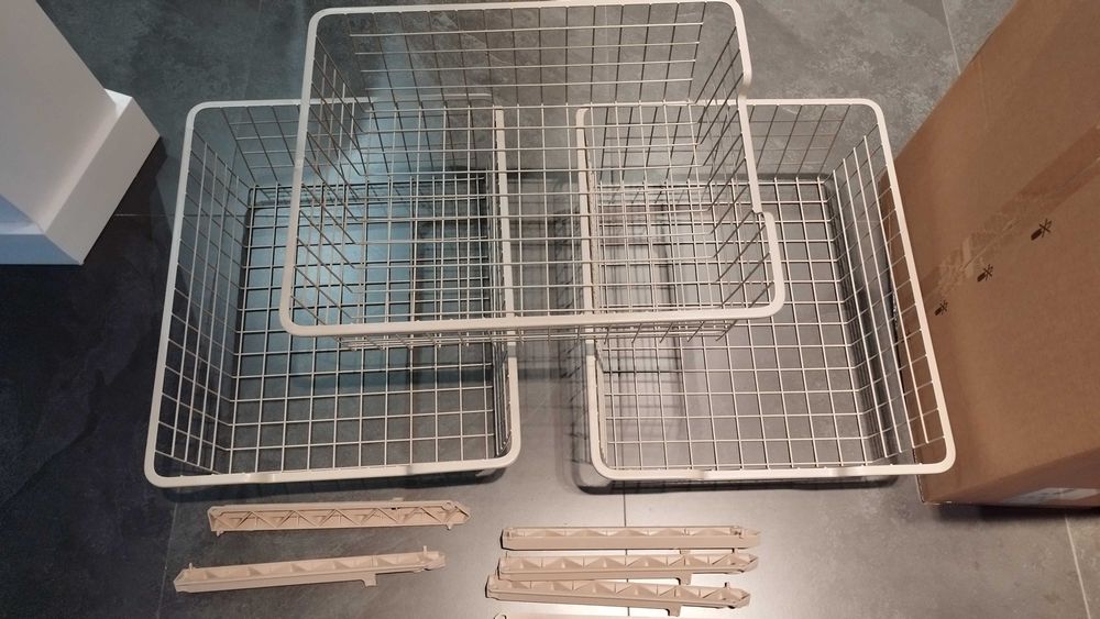 3 kosze IKEA PAX z prowadnicami