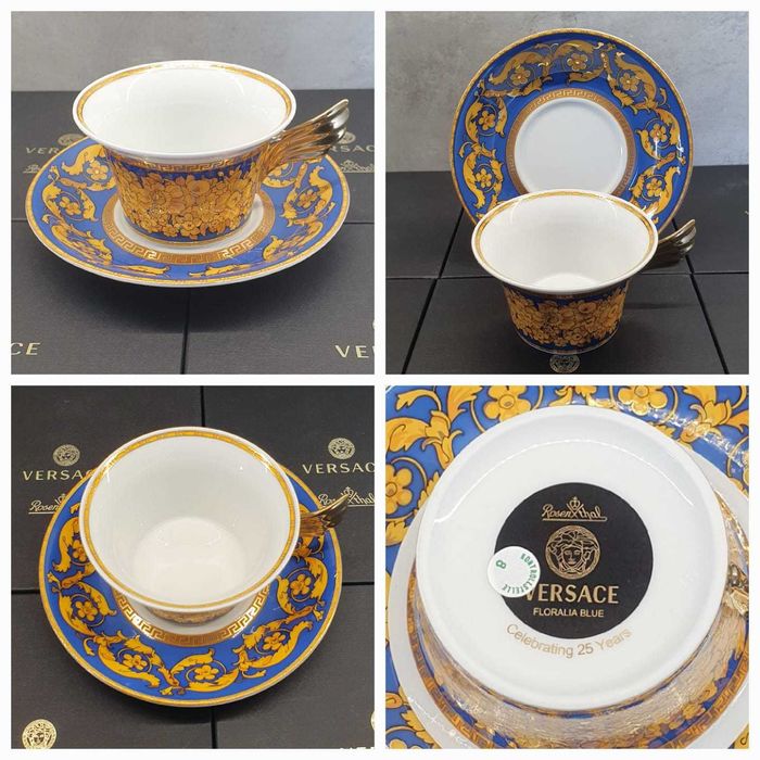 Rosenthal Versace Floralia Blue - Celebrating 25 Years - edycja 2000