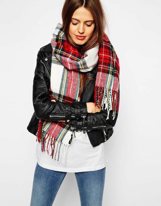 Nowy szal w krate ASOS ogromny