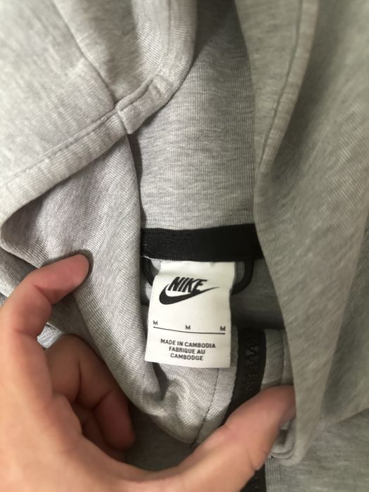 Кофта Nike Sportswear Tech Fleece Windrunner - Сірий
