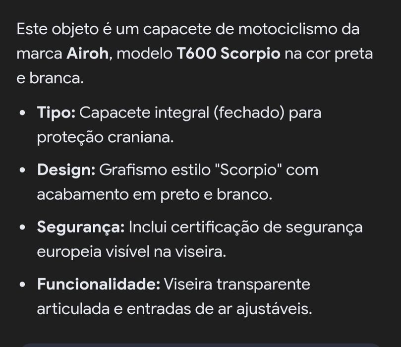 Capacete de motociclismo
