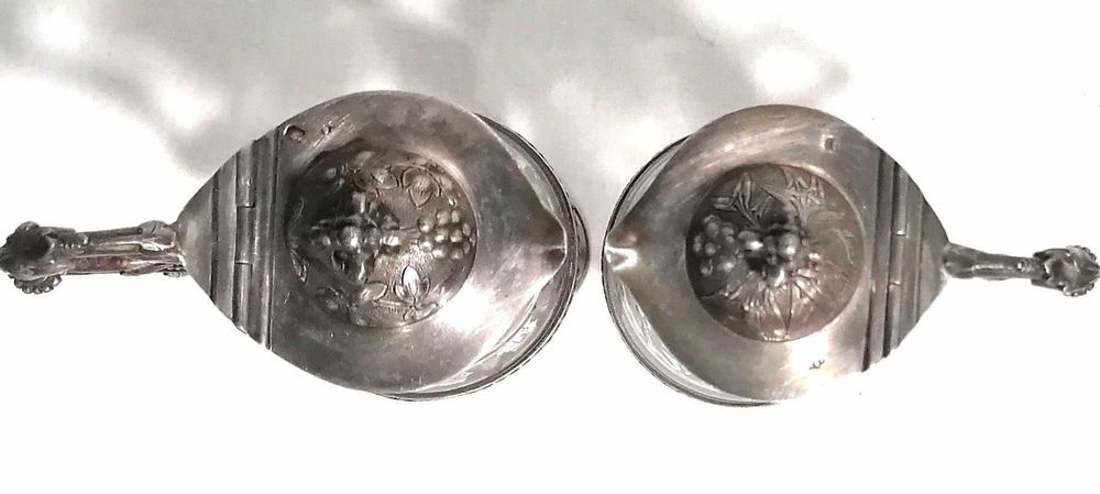 Galheteiro antigo em Cristal e Prata